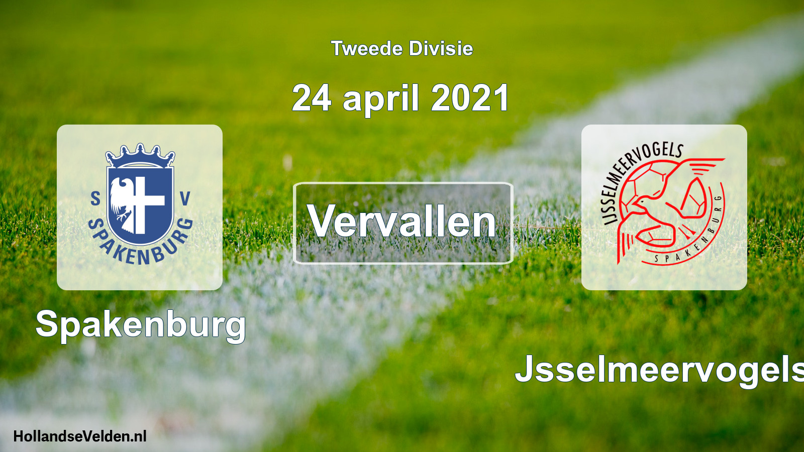 Scheduled Match: Spakenburg - IJsselmeervogels (24 April 2021)