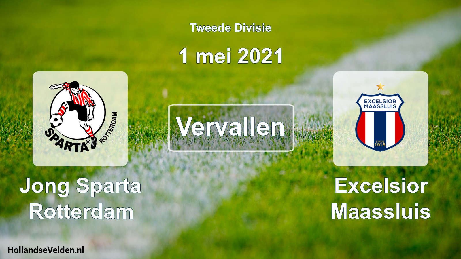 Scheduled Match: Jong Sparta Rotterdam - Excelsior Maassluis (1 May 2021)