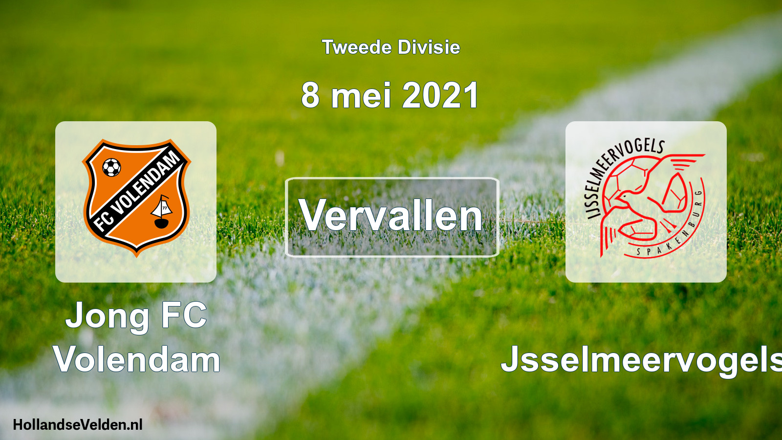 Scheduled Match: Jong FC Volendam - IJsselmeervogels (8 May 2021)