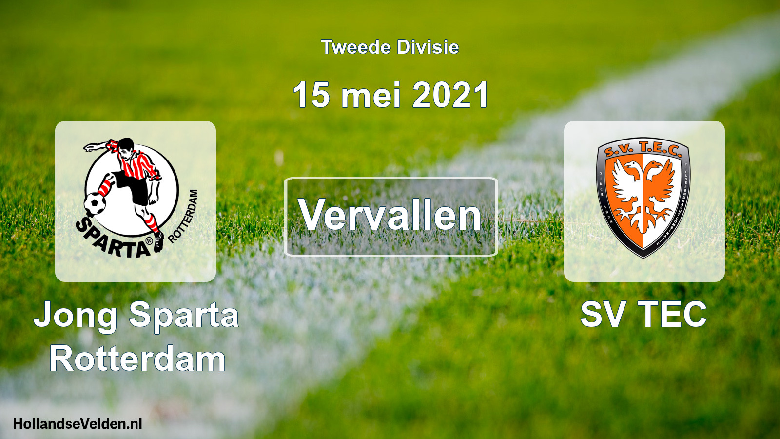 Scheduled Match: Jong Sparta Rotterdam - SV TEC (15 May 2021)