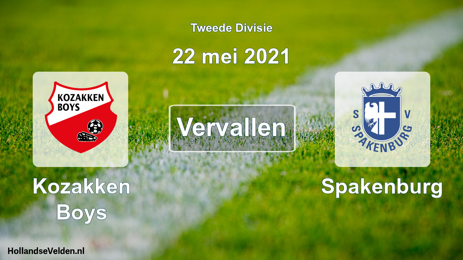 Scheduled Match: Kozakken Boys - Spakenburg (22 May 2021)
