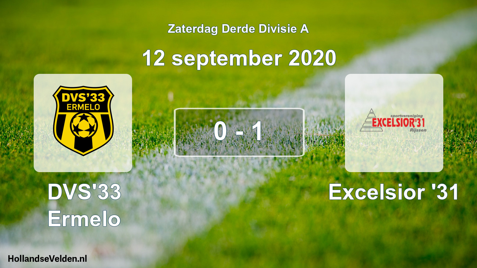 Total number of matches played: DVS'33 Ermelo - Excelsior '31 0 - 1 (12 September 2020)