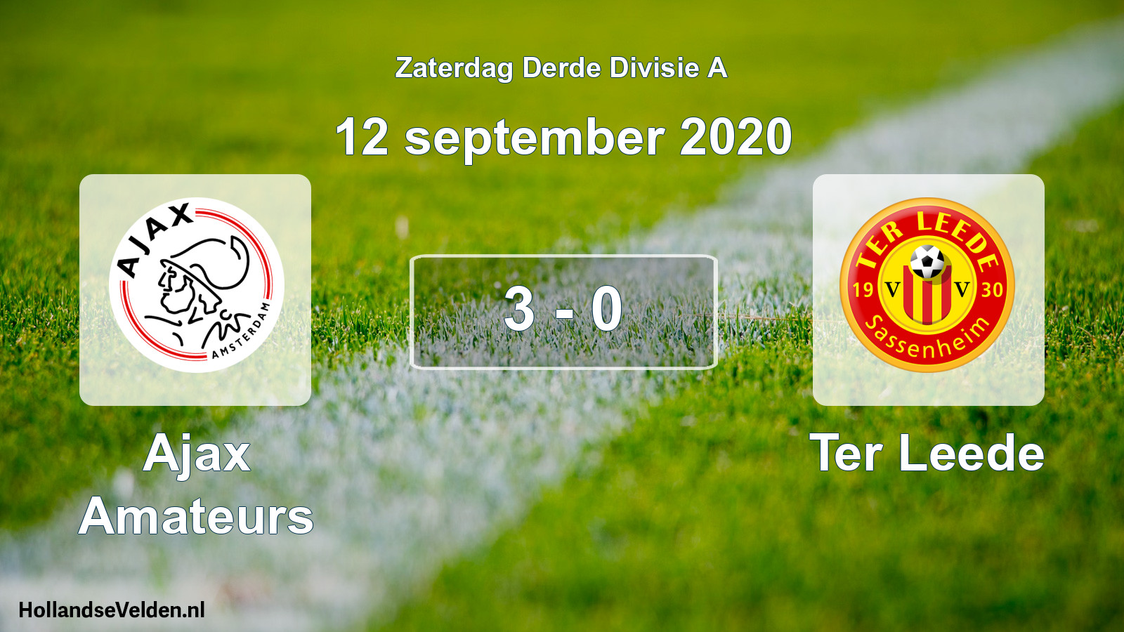 Total number of matches played: Ajax Amateurs - Ter Leede 3 - 0 (12 September 2020)