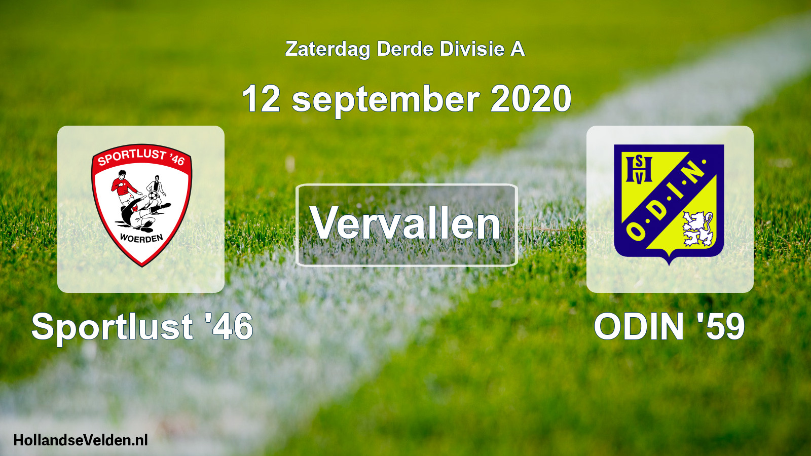 Scheduled Match: Sportlust '46 - ODIN '59 (12 September 2020)
