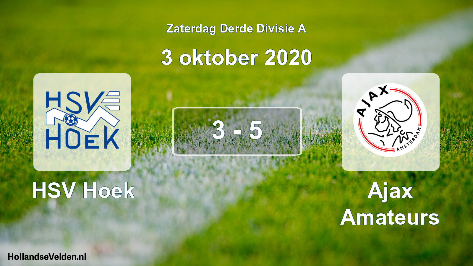 Total number of matches played: HSV Hoek - Ajax Amateurs 3 - 5 (3 October 2020)
