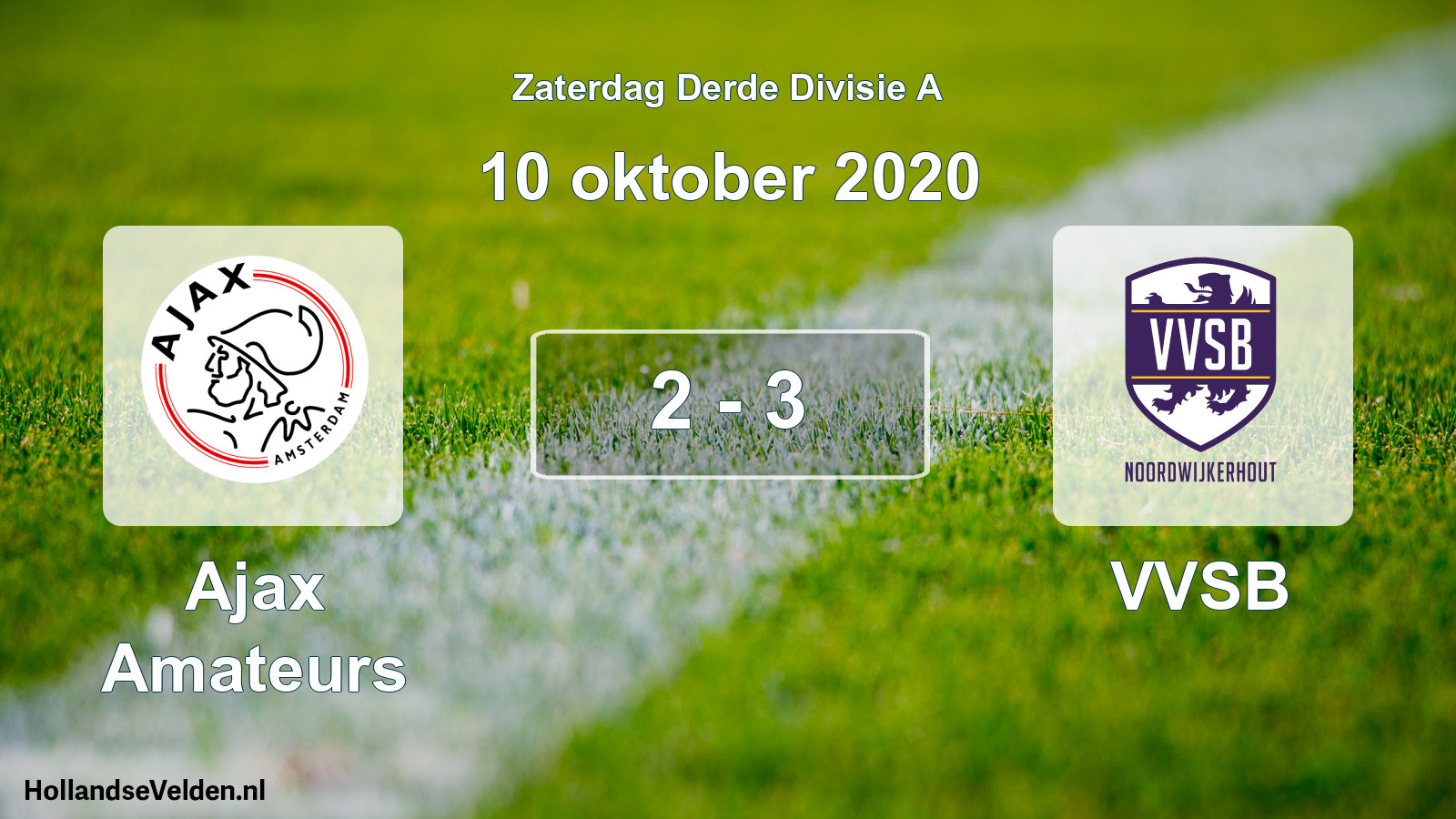 Total number of matches played: Ajax Amateurs - VVSB 2 - 3 (10 October 2020)