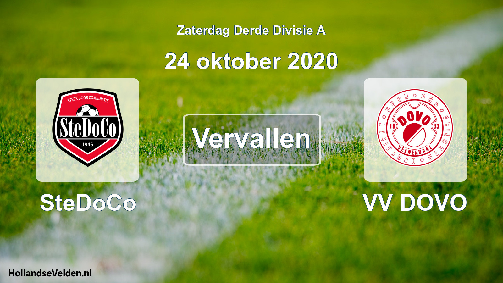 Scheduled Match: SteDoCo - VV DOVO (24 October 2020)