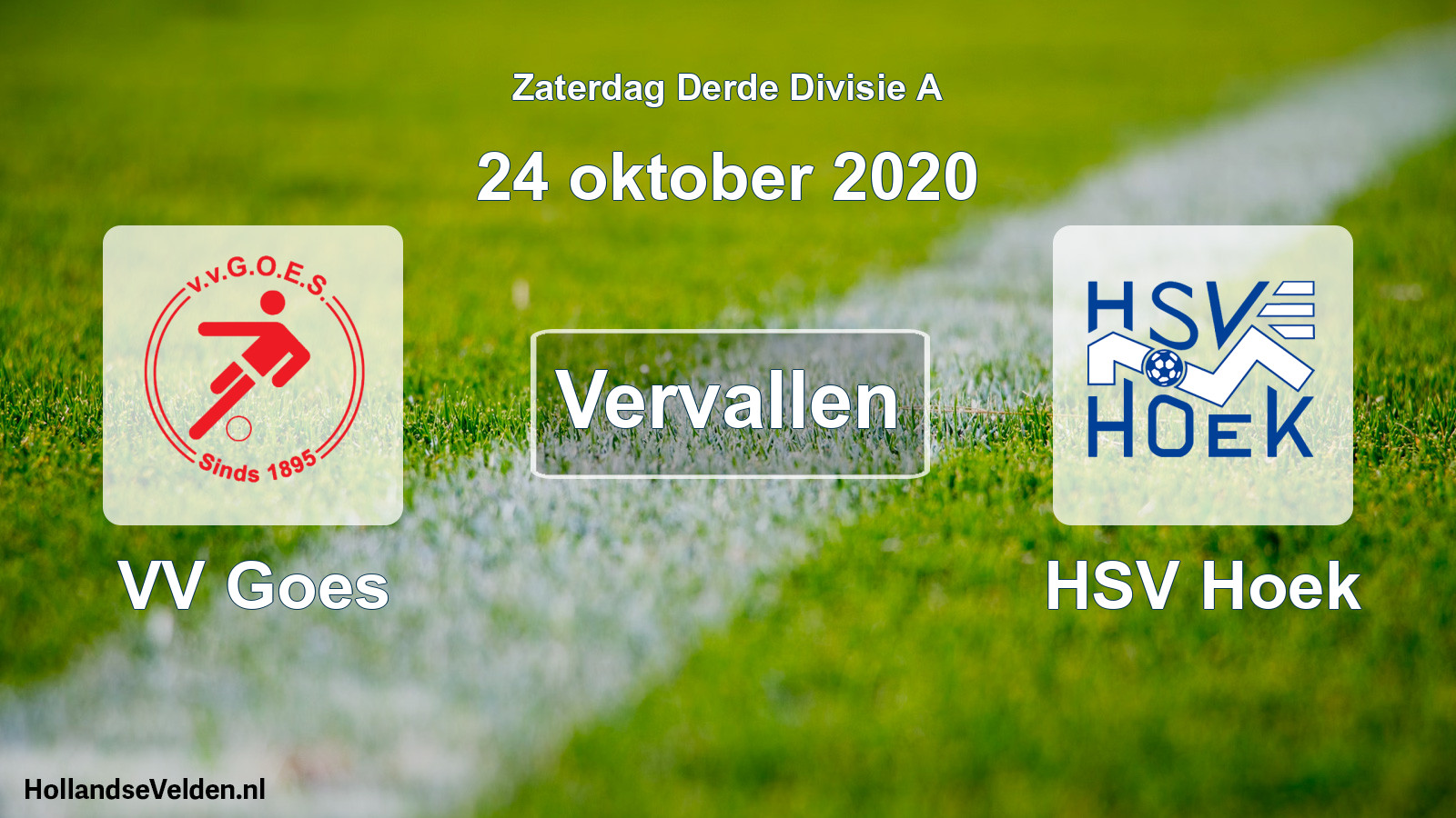 Scheduled Match: VV Goes - HSV Hoek (24 October 2020)