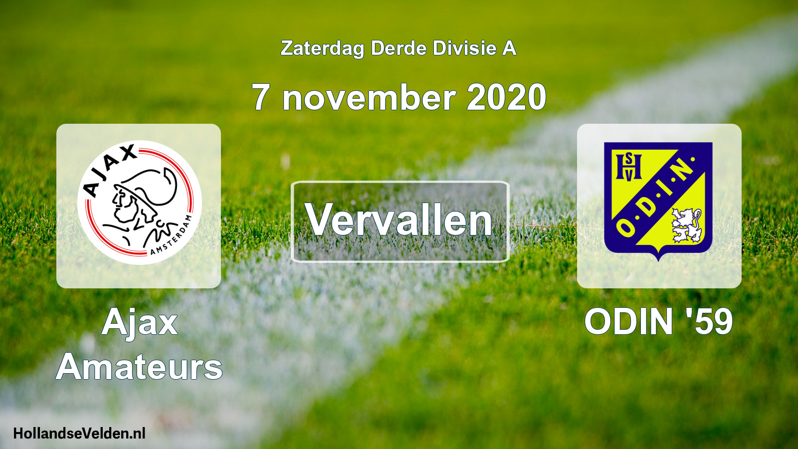 Scheduled Match: Ajax Amateurs - ODIN '59 (7 November 2020)