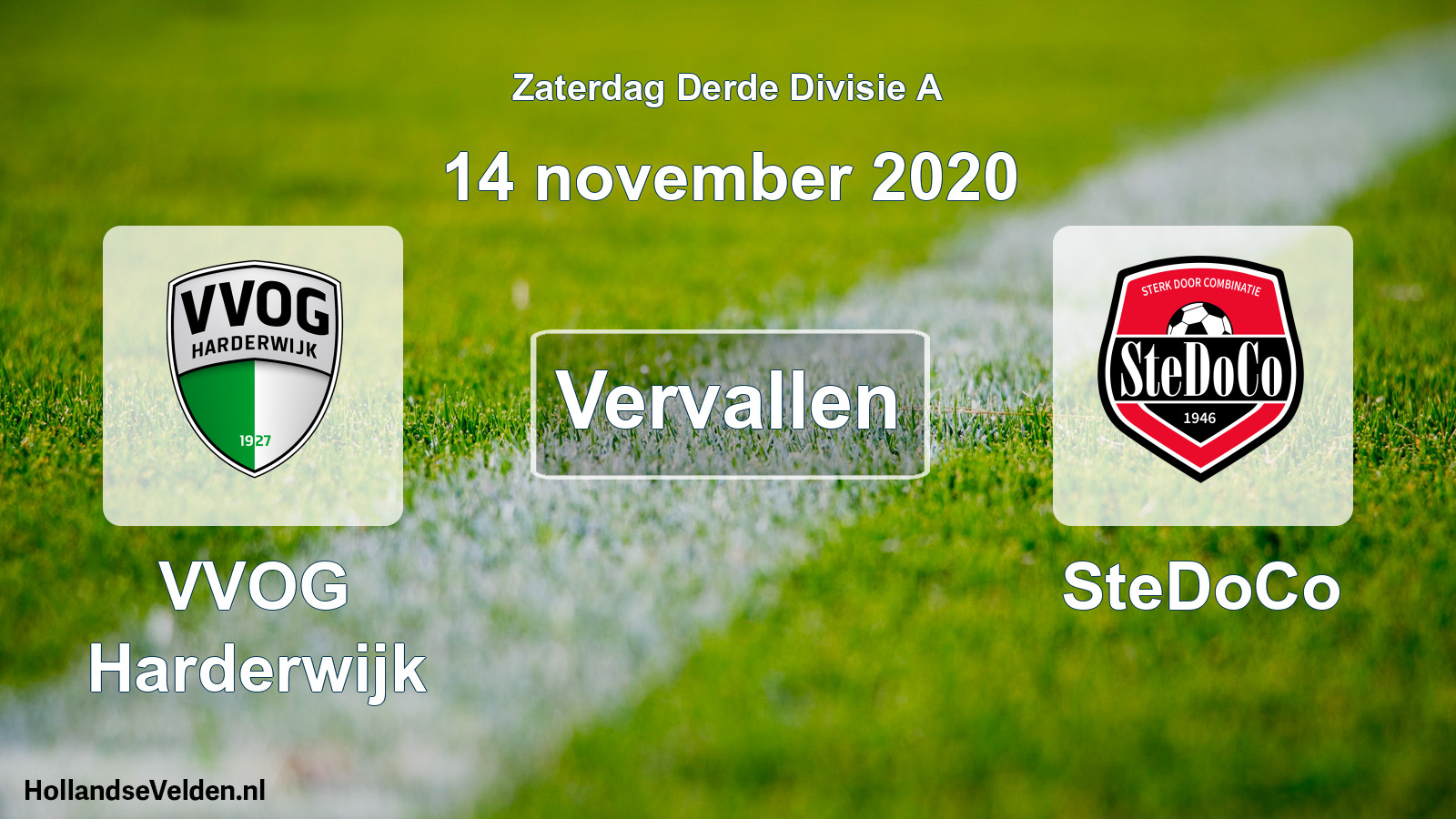 Scheduled Match: VVOG Harderwijk - SteDoCo (14 November 2020)