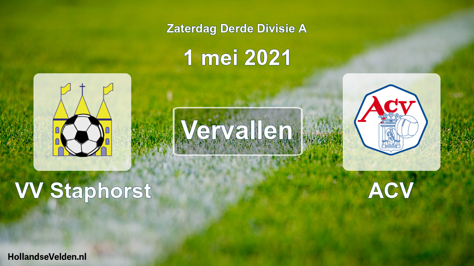 Scheduled Match: VV Staphorst - ACV (1 May 2021)
