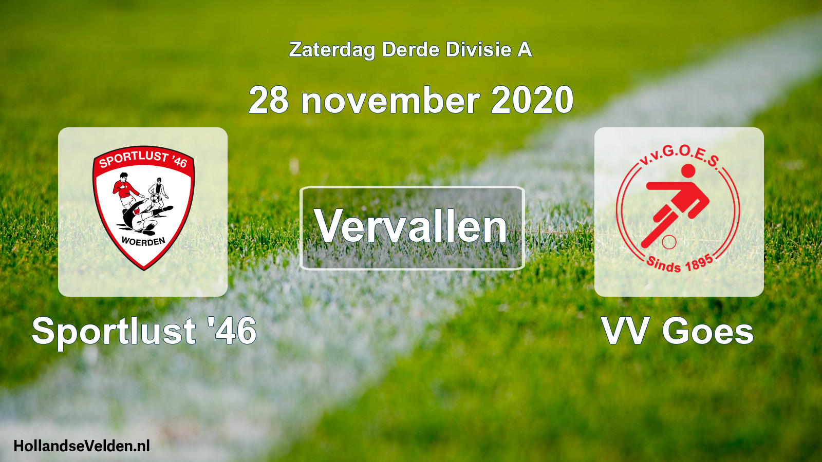 Scheduled Match: Sportlust '46 - VV Goes (28 November 2020)