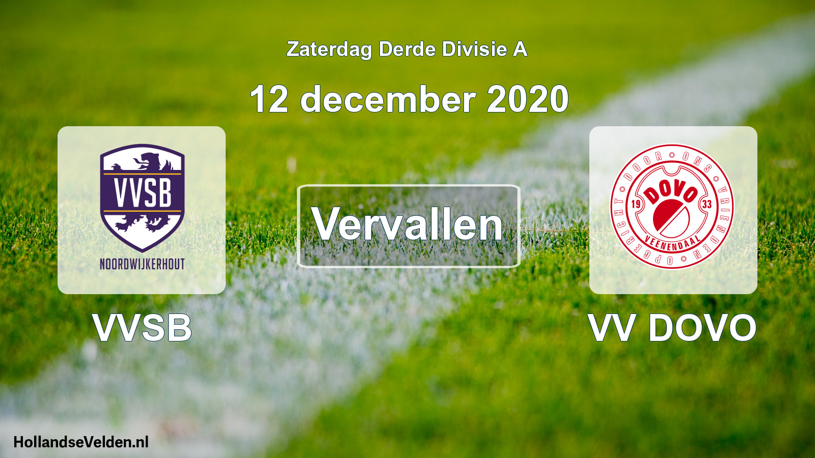 Scheduled Match: VVSB - VV DOVO (12 December 2020)