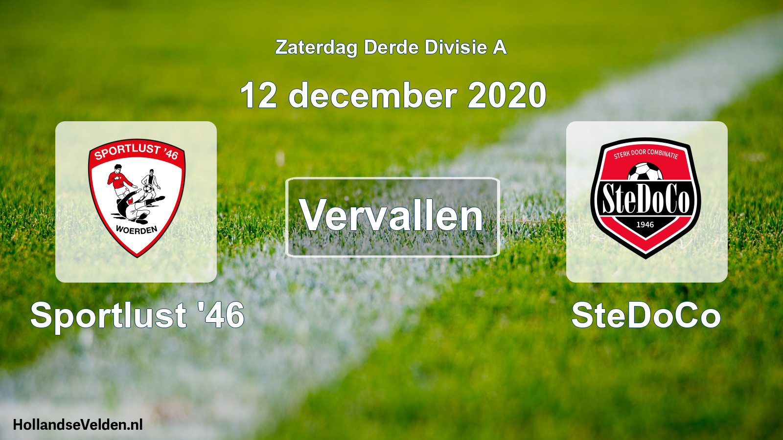 Scheduled Match: Sportlust '46 - SteDoCo (12 December 2020)