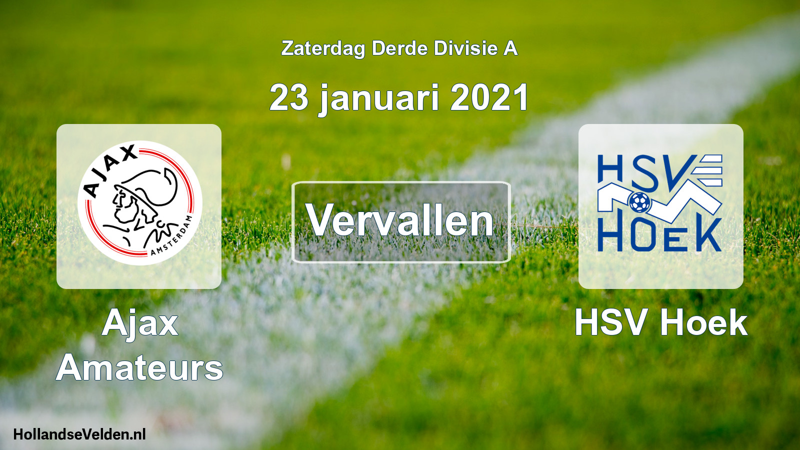Scheduled Match: Ajax Amateurs - HSV Hoek (23 January 2021)