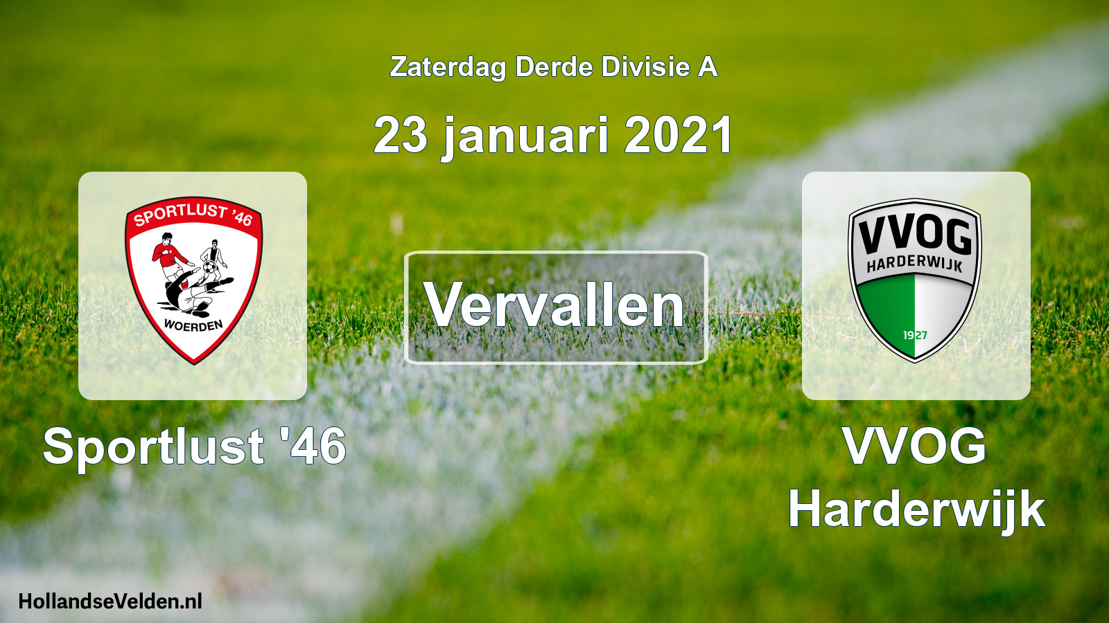 Scheduled Match: Sportlust '46 - VVOG Harderwijk (23 January 2021)