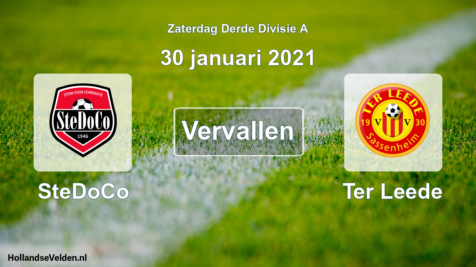 Scheduled Match: SteDoCo - Ter Leede (30 January 2021)