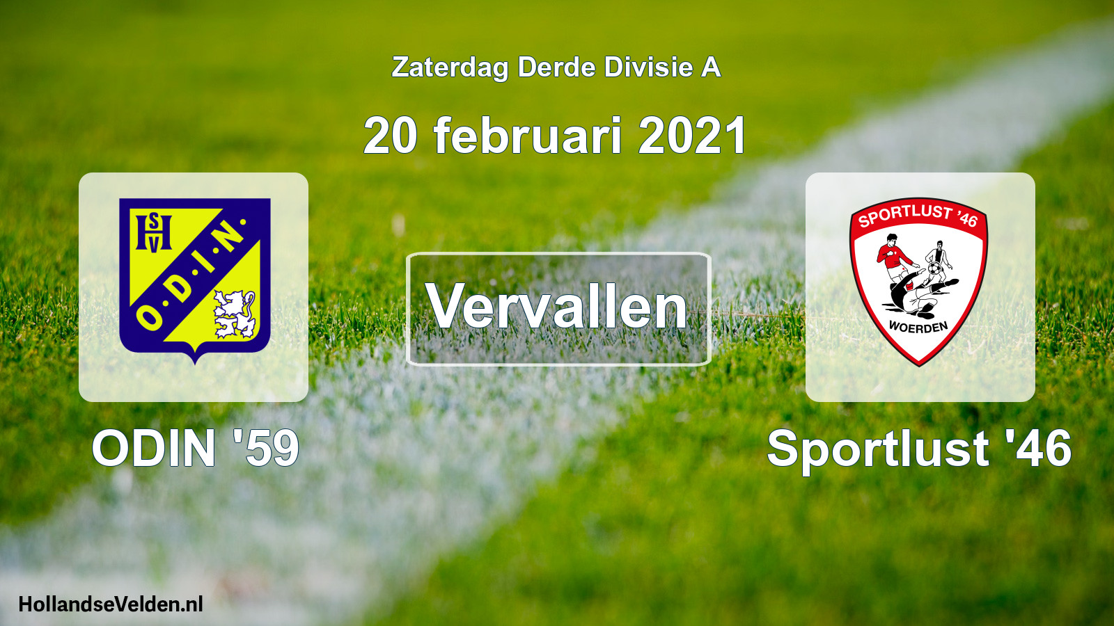 Scheduled Match: ODIN '59 - Sportlust '46 (20 February 2021)