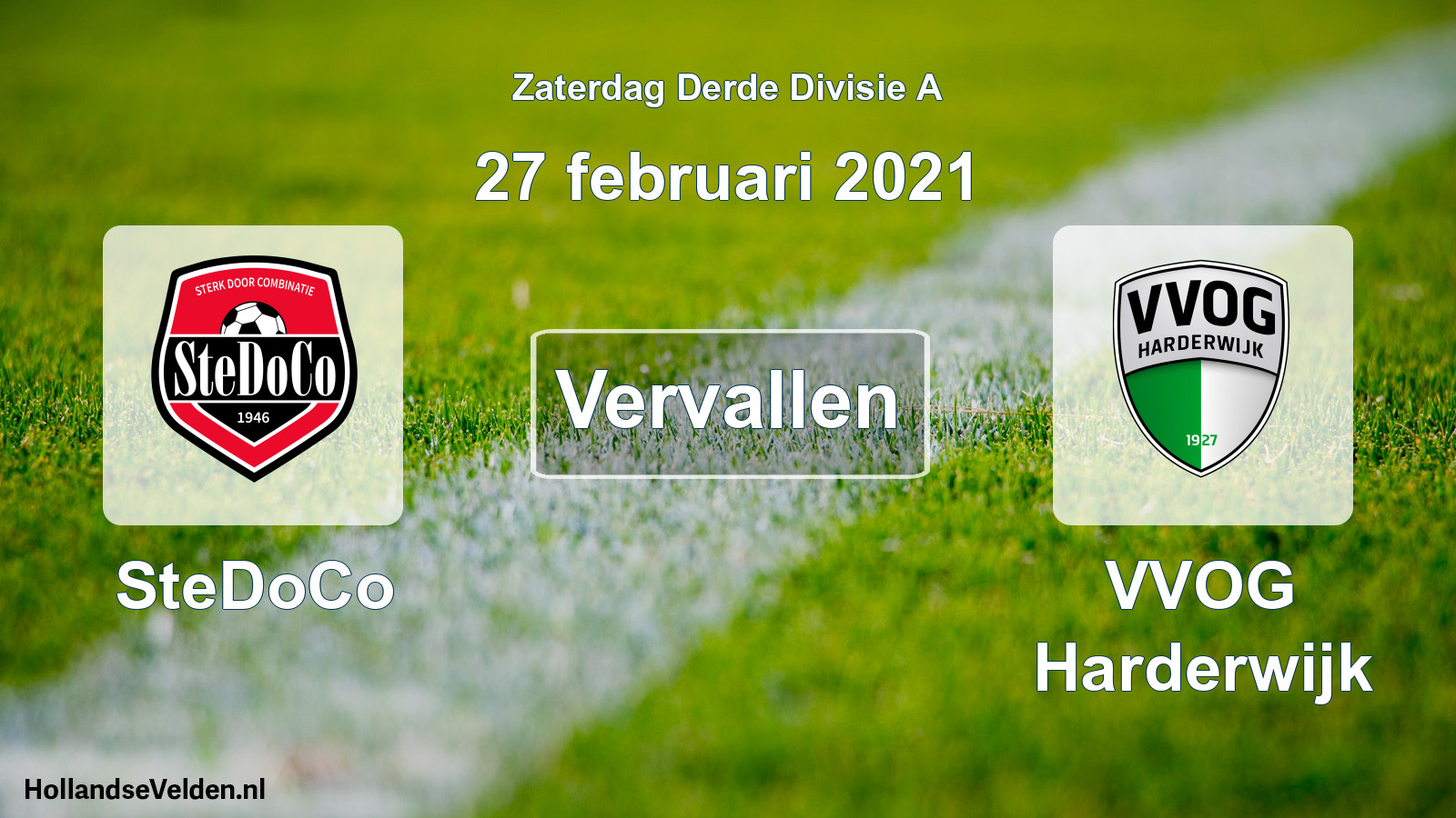 Scheduled Match: SteDoCo - VVOG Harderwijk (27 February 2021)