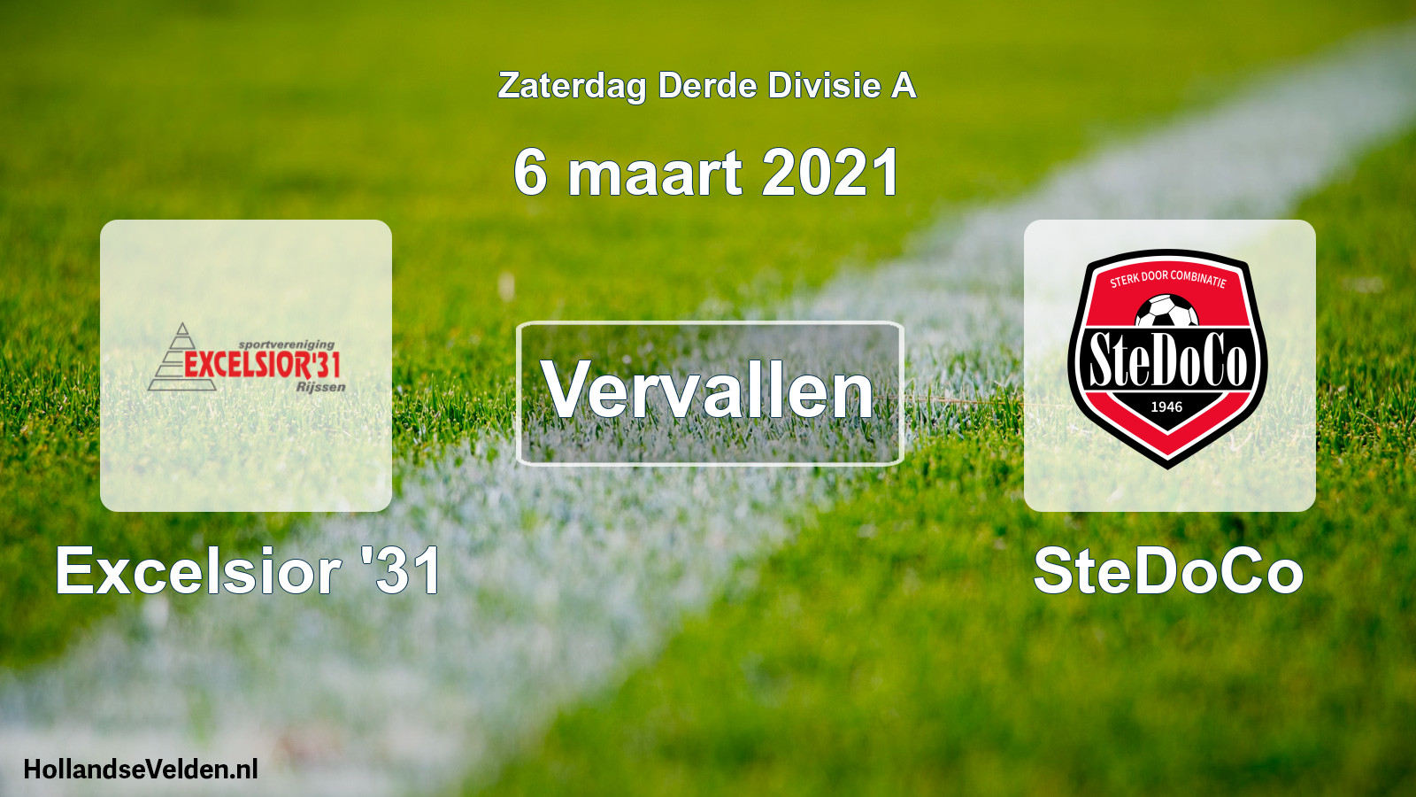 Scheduled Match: Excelsior '31 - SteDoCo (6 March 2021)