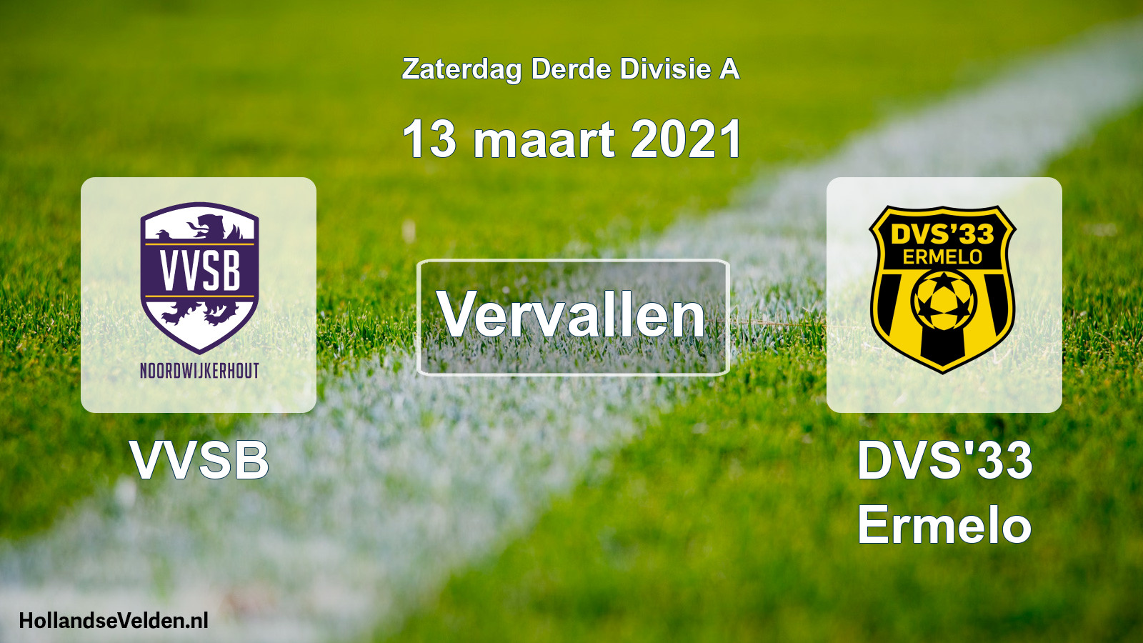 Scheduled Match: VVSB - DVS'33 Ermelo (13 March 2021)
