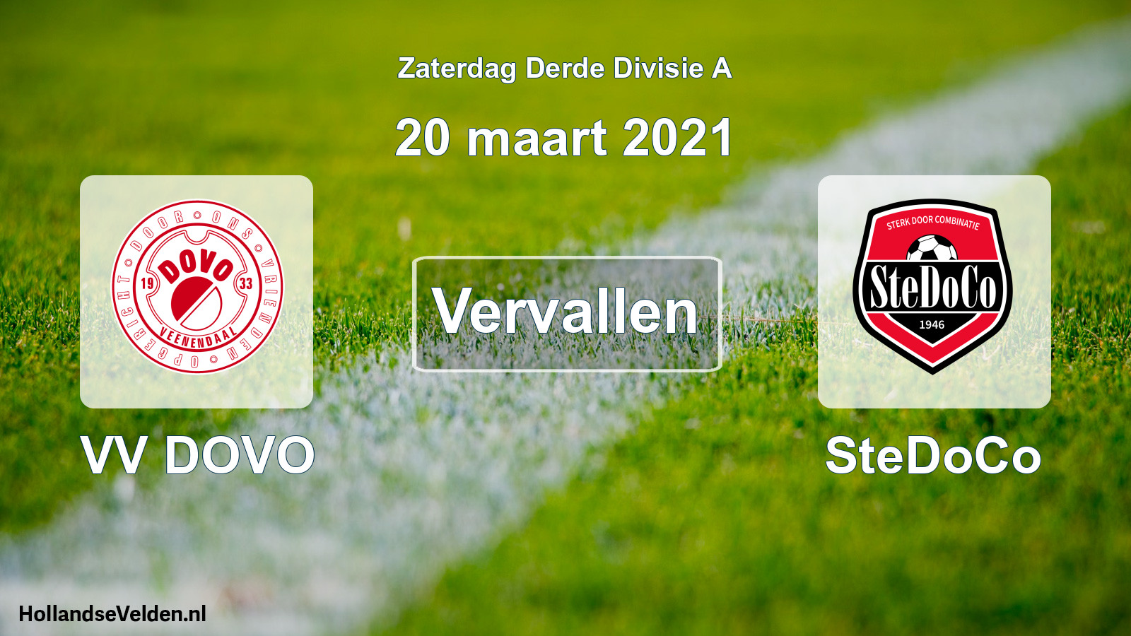 Scheduled Match: VV DOVO - SteDoCo (20 March 2021)