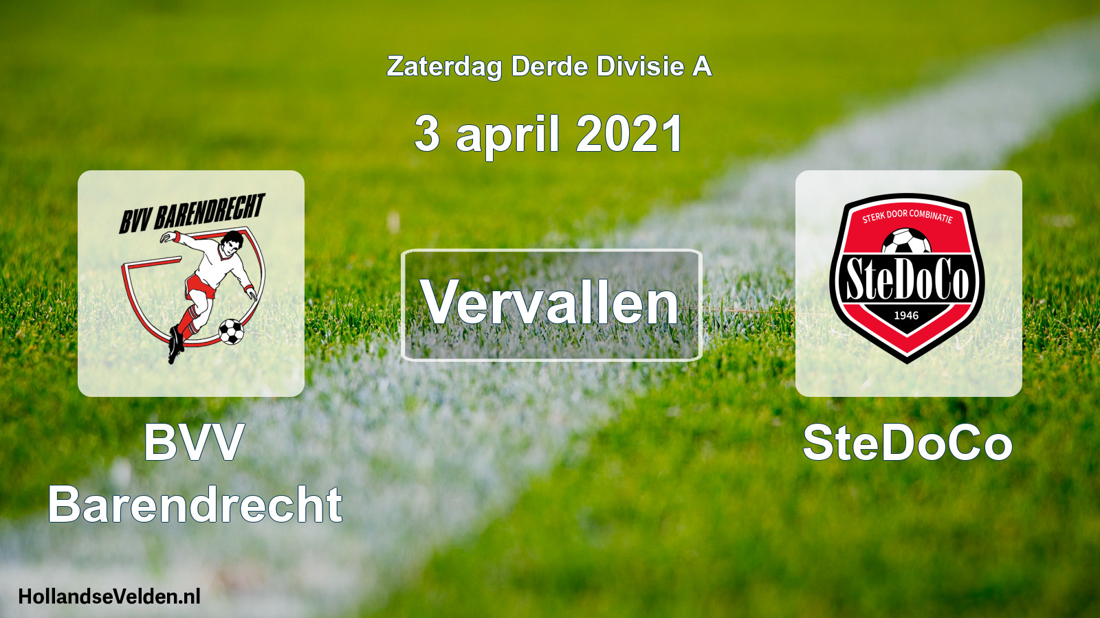 Scheduled Match: BVV Barendrecht - SteDoCo (3 April 2021)