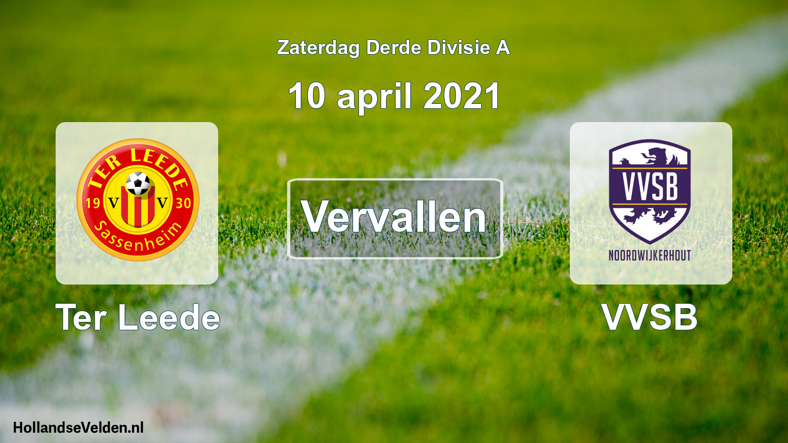 Scheduled Match: Ter Leede - VVSB (10 April 2021)