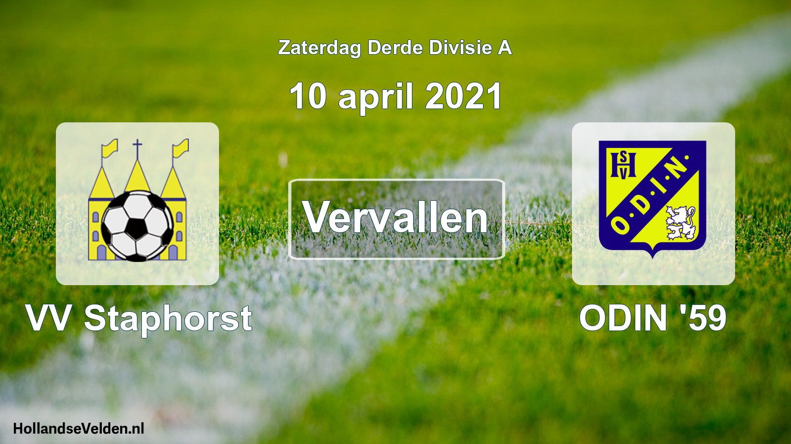 Scheduled Match: VV Staphorst - ODIN '59 (10 April 2021)