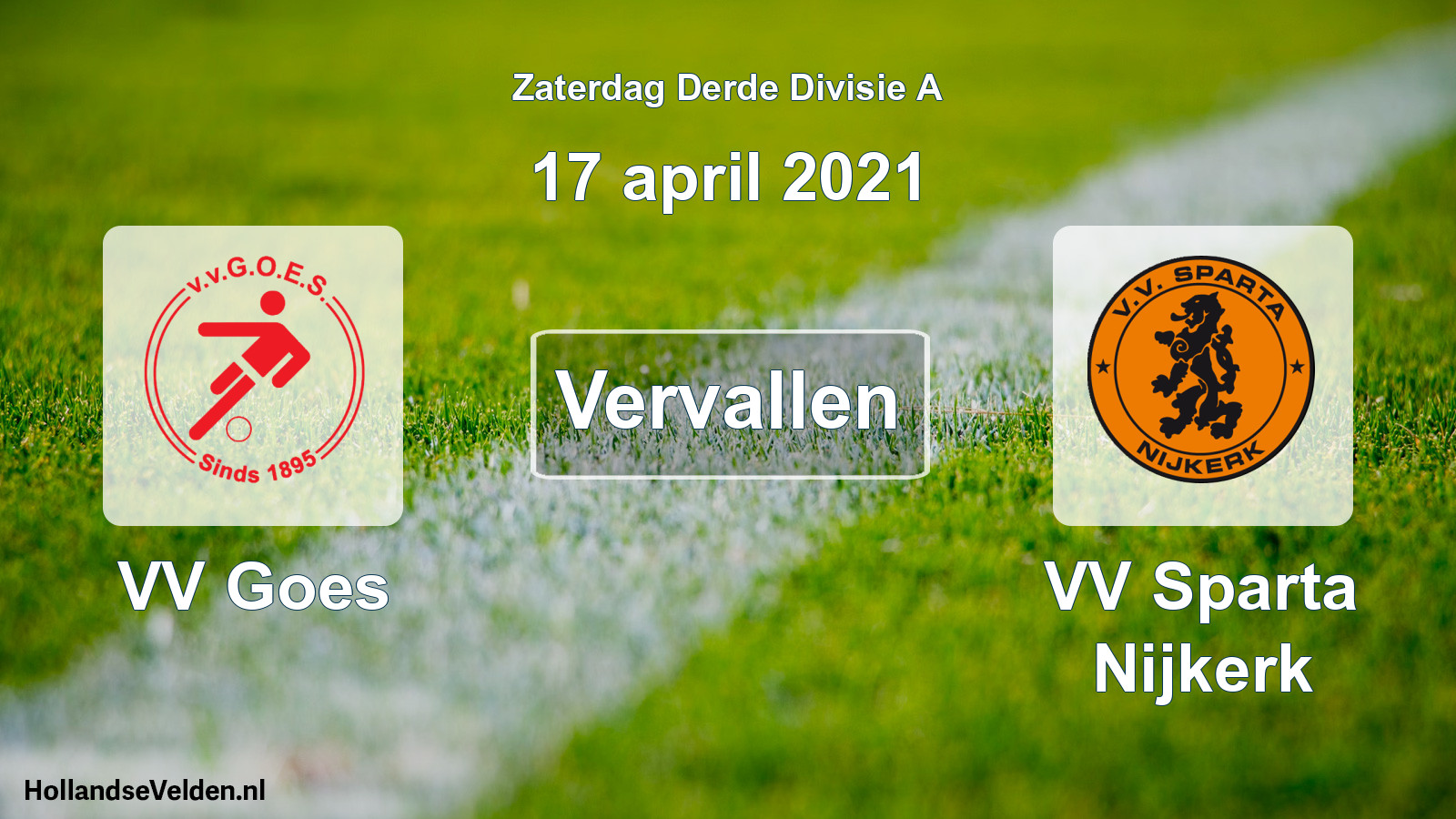 Scheduled Match: VV Goes - VV Sparta Nijkerk (17 April 2021)