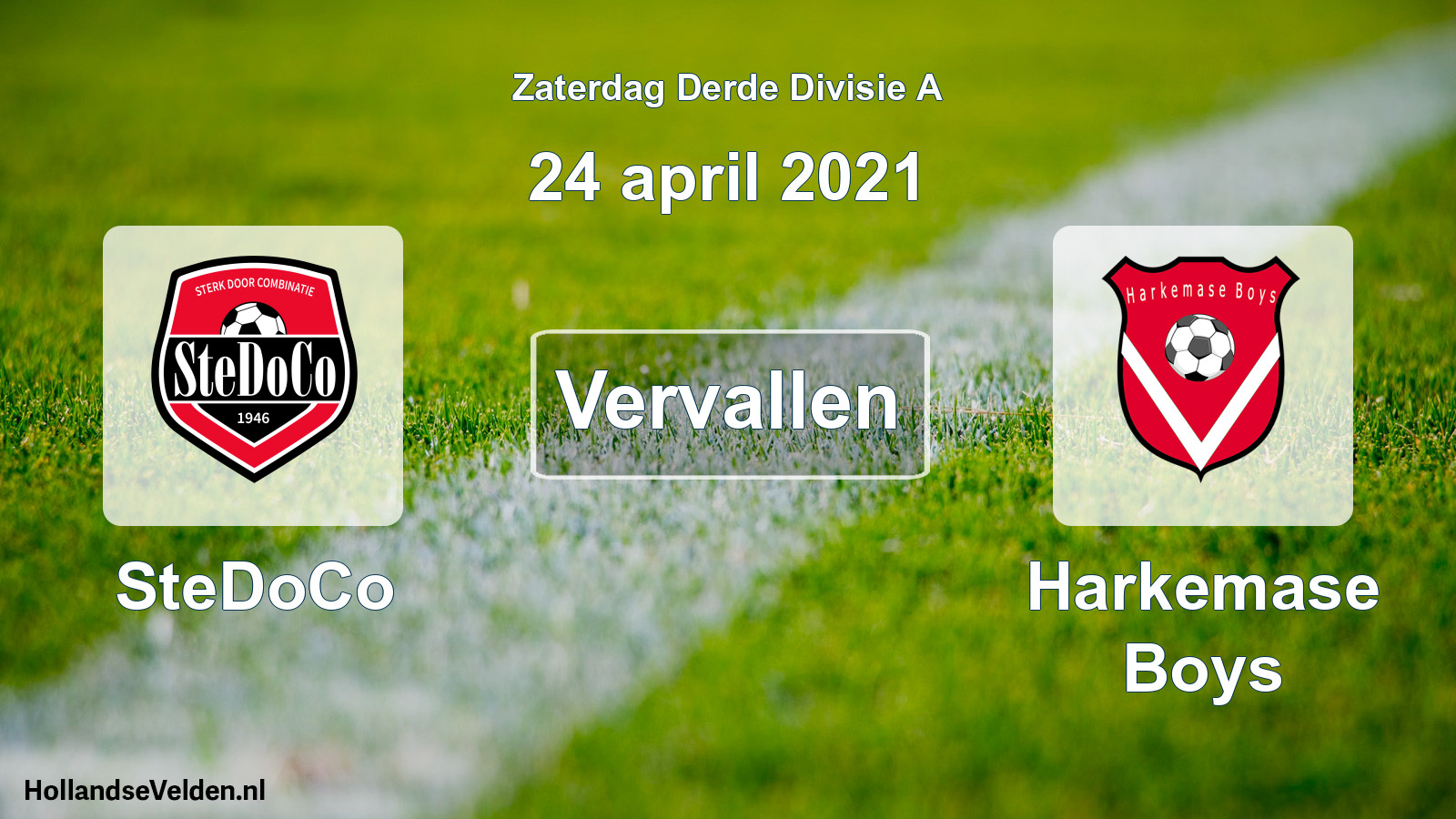 Scheduled Match: SteDoCo - Harkemase Boys (24 April 2021)