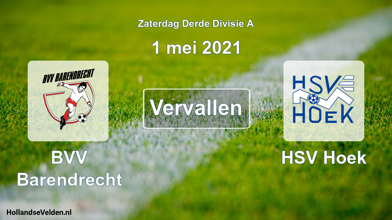 Scheduled Match: BVV Barendrecht - HSV Hoek (1 May 2021)