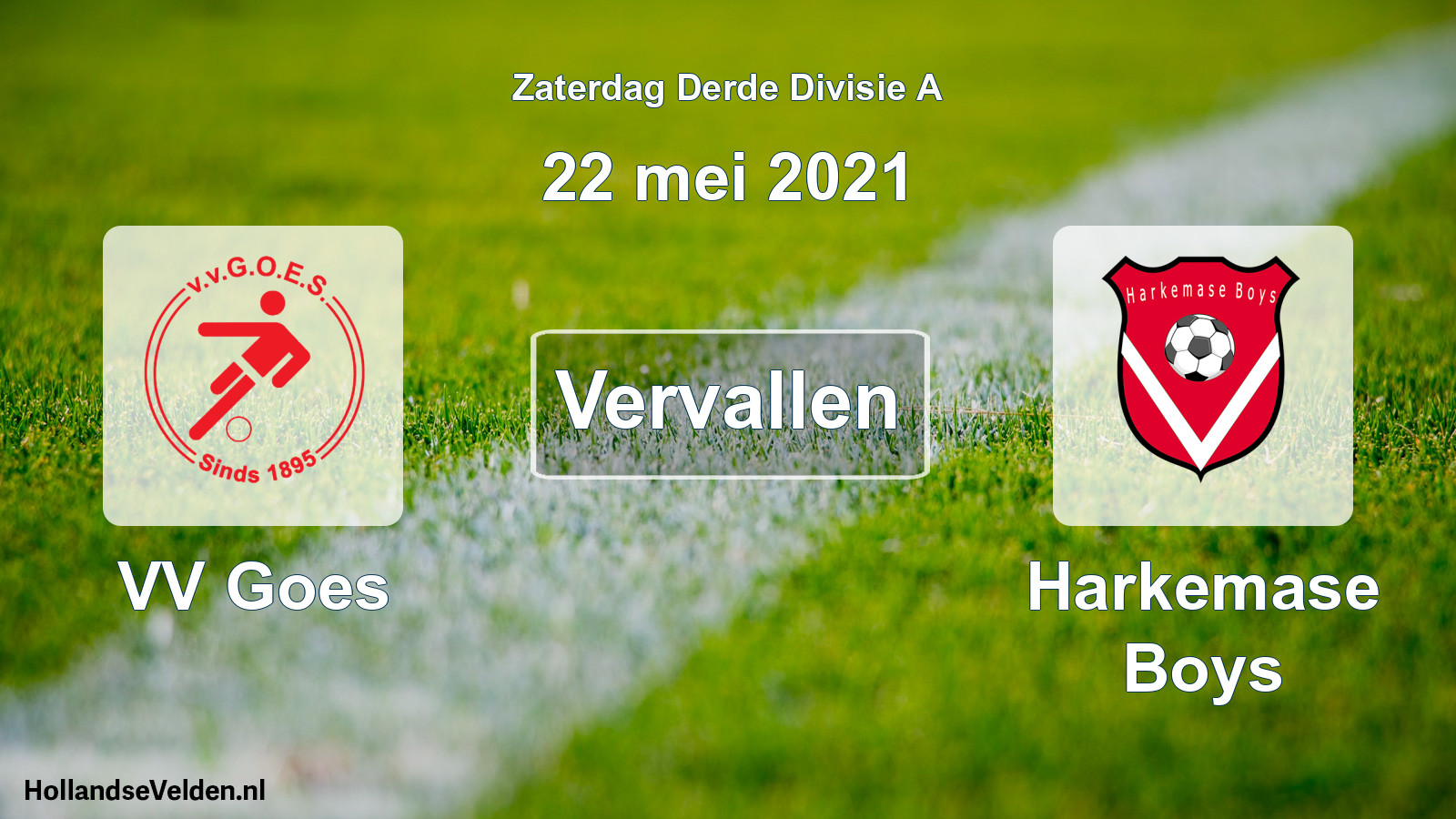Scheduled Match: VV Goes - Harkemase Boys (22 May 2021)