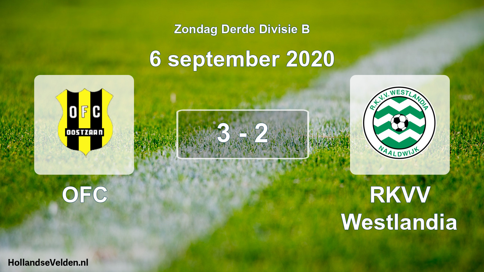 Total number of matches played: OFC - RKVV Westlandia 3 - 2 (6 September 2020)