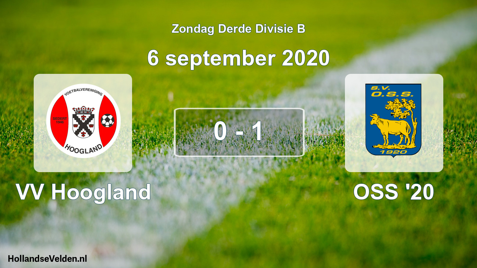 Total number of matches played: VV Hoogland - OSS '20 0 - 1 (6 September 2020)
