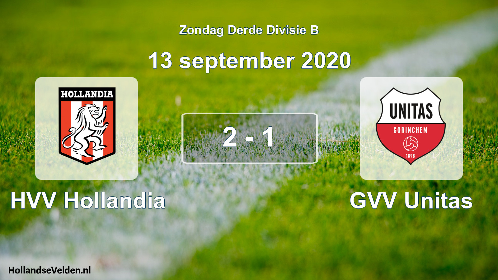 Total number of matches played: HVV Hollandia - GVV Unitas 2 - 1 (13 September 2020)