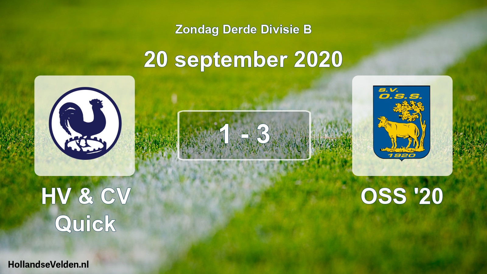 Total number of matches played: HV & CV Quick - OSS '20 1 - 3 (20 September 2020)
