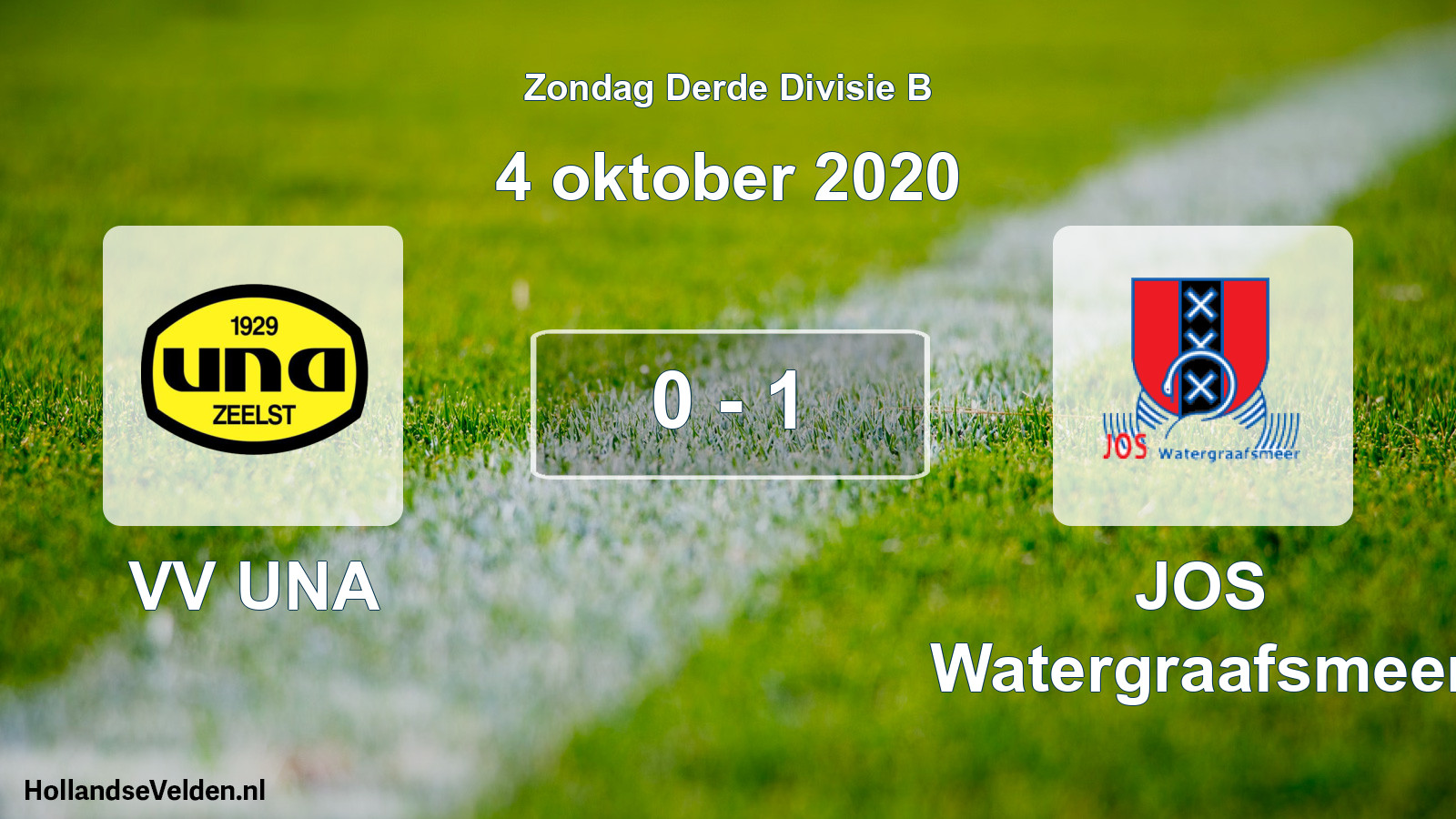 Total number of matches played: VV UNA - JOS Watergraafsmeer 0 - 1 (4 October 2020)