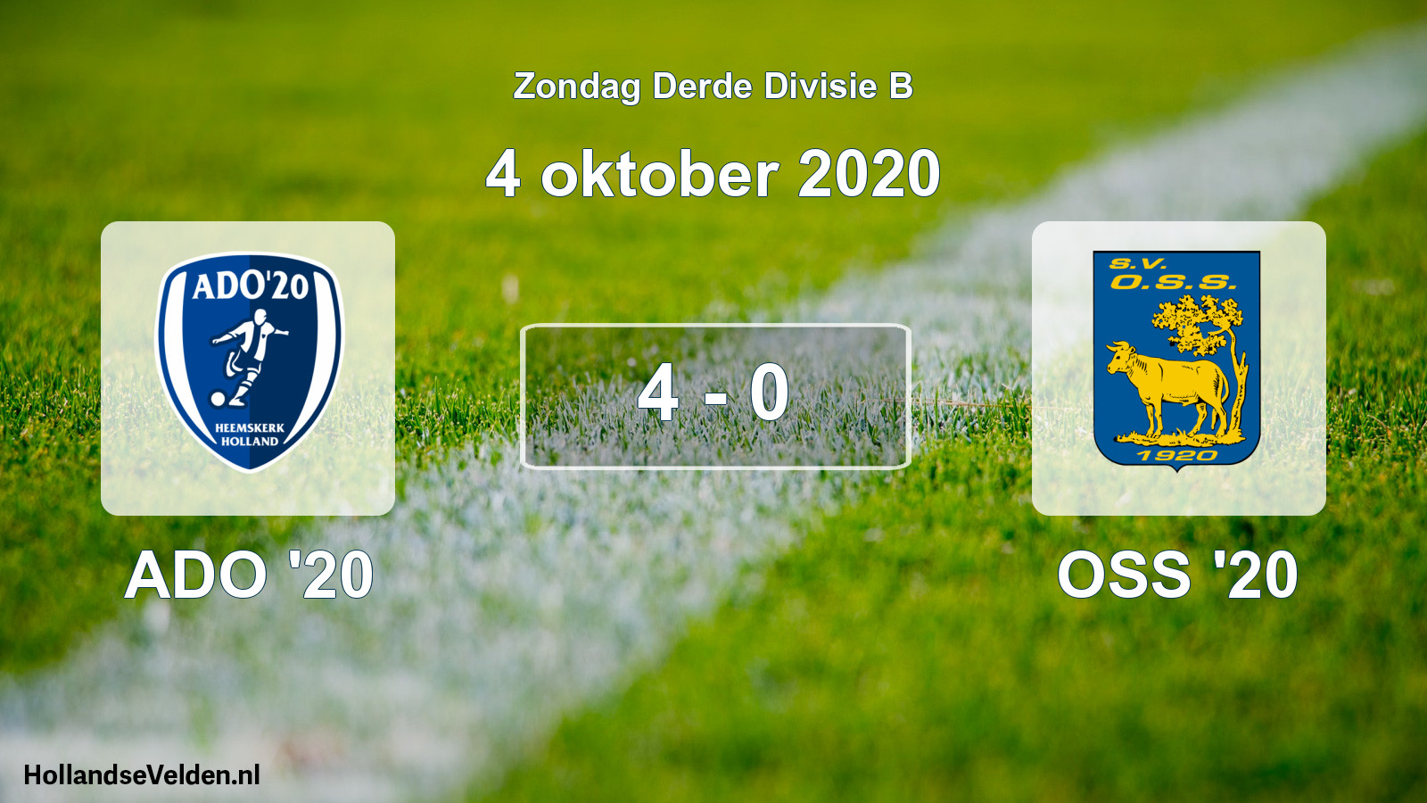Total number of matches played: ADO '20 - OSS '20 4 - 0 (4 October 2020)