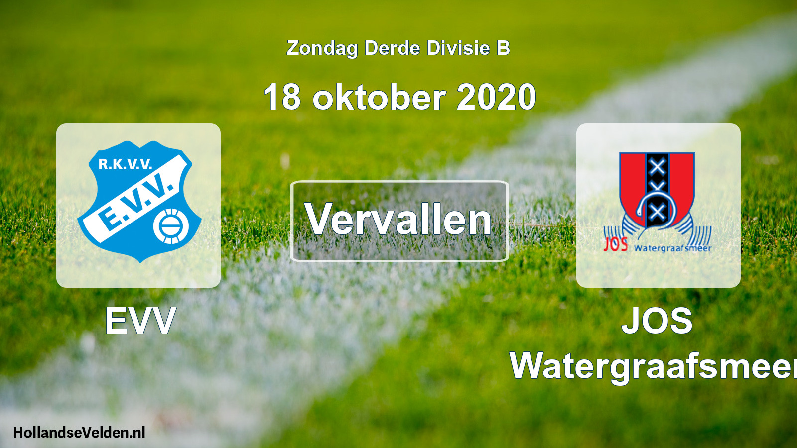 Scheduled Match: EVV - JOS Watergraafsmeer (18 October 2020)