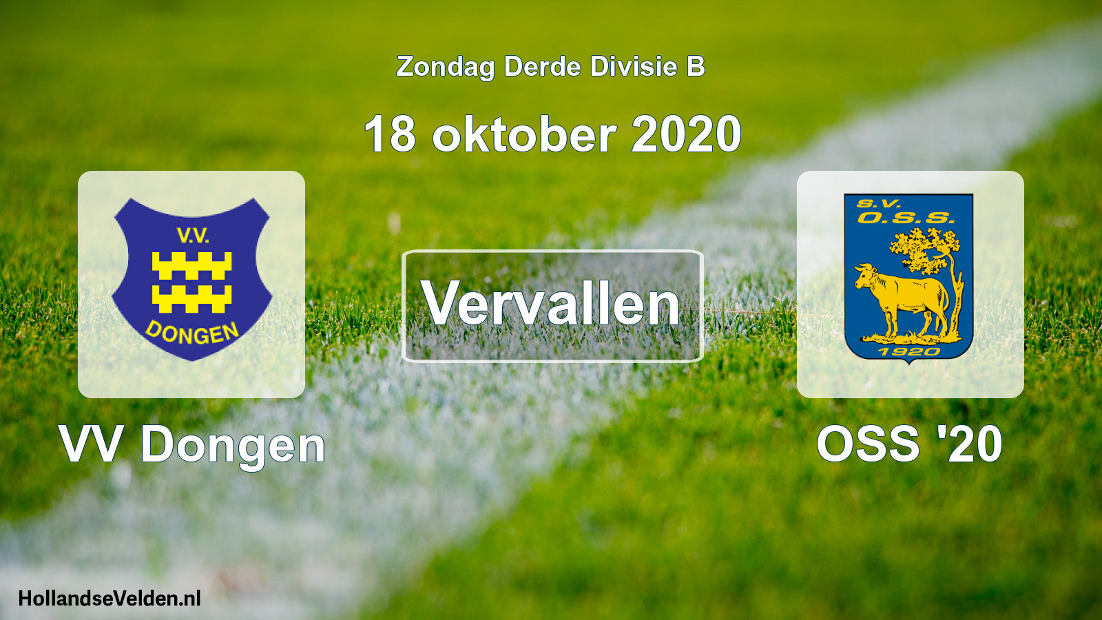 Scheduled Match: VV Dongen - OSS '20 (18 October 2020)