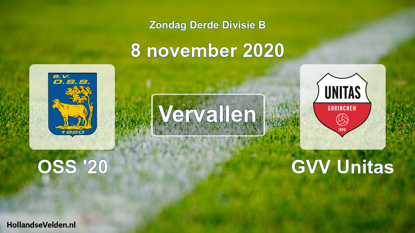 Scheduled Match: OSS '20 - GVV Unitas (8 November 2020)