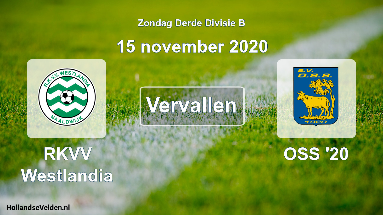 Scheduled Match: RKVV Westlandia - OSS '20 (15 November 2020)