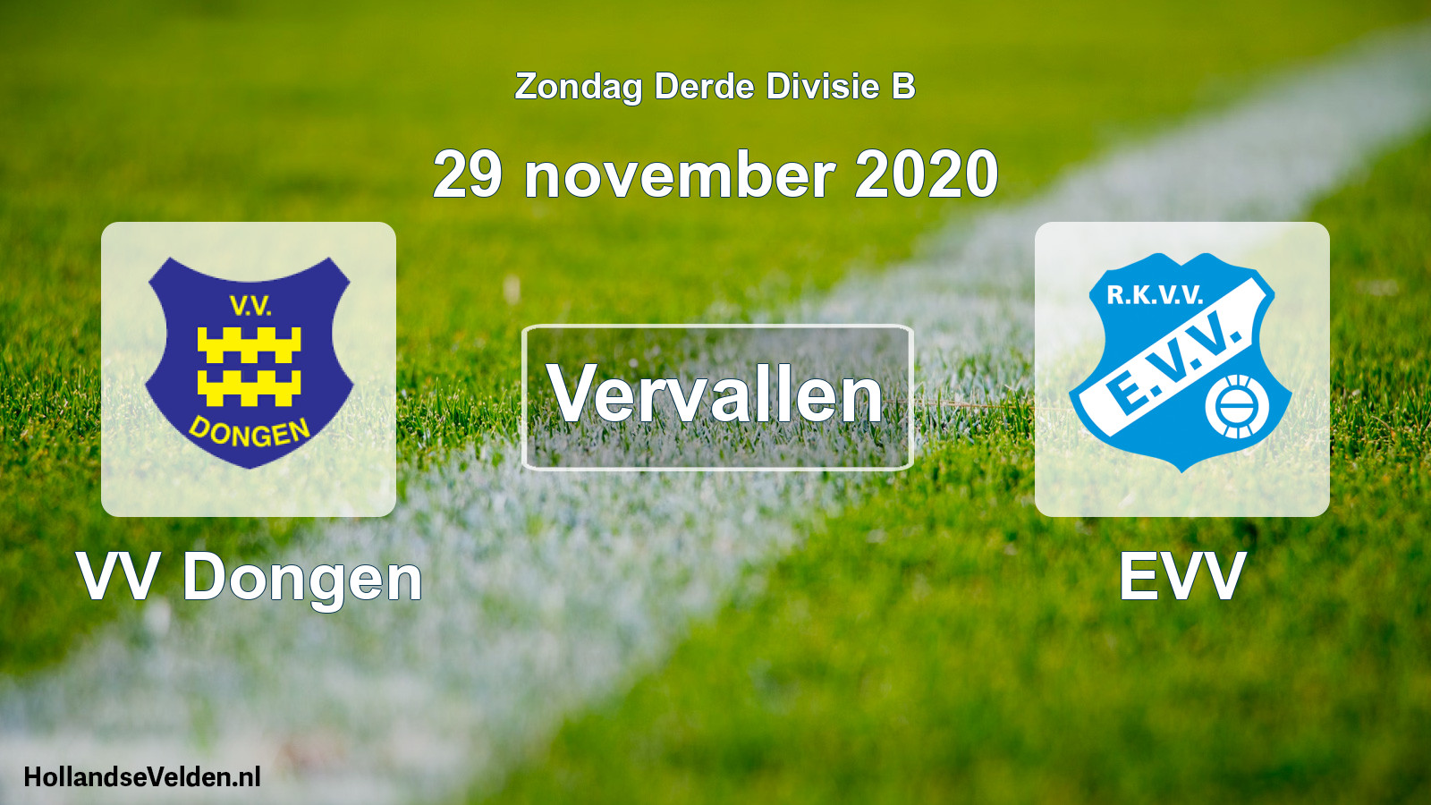 Scheduled Match: VV Dongen - EVV (29 November 2020)