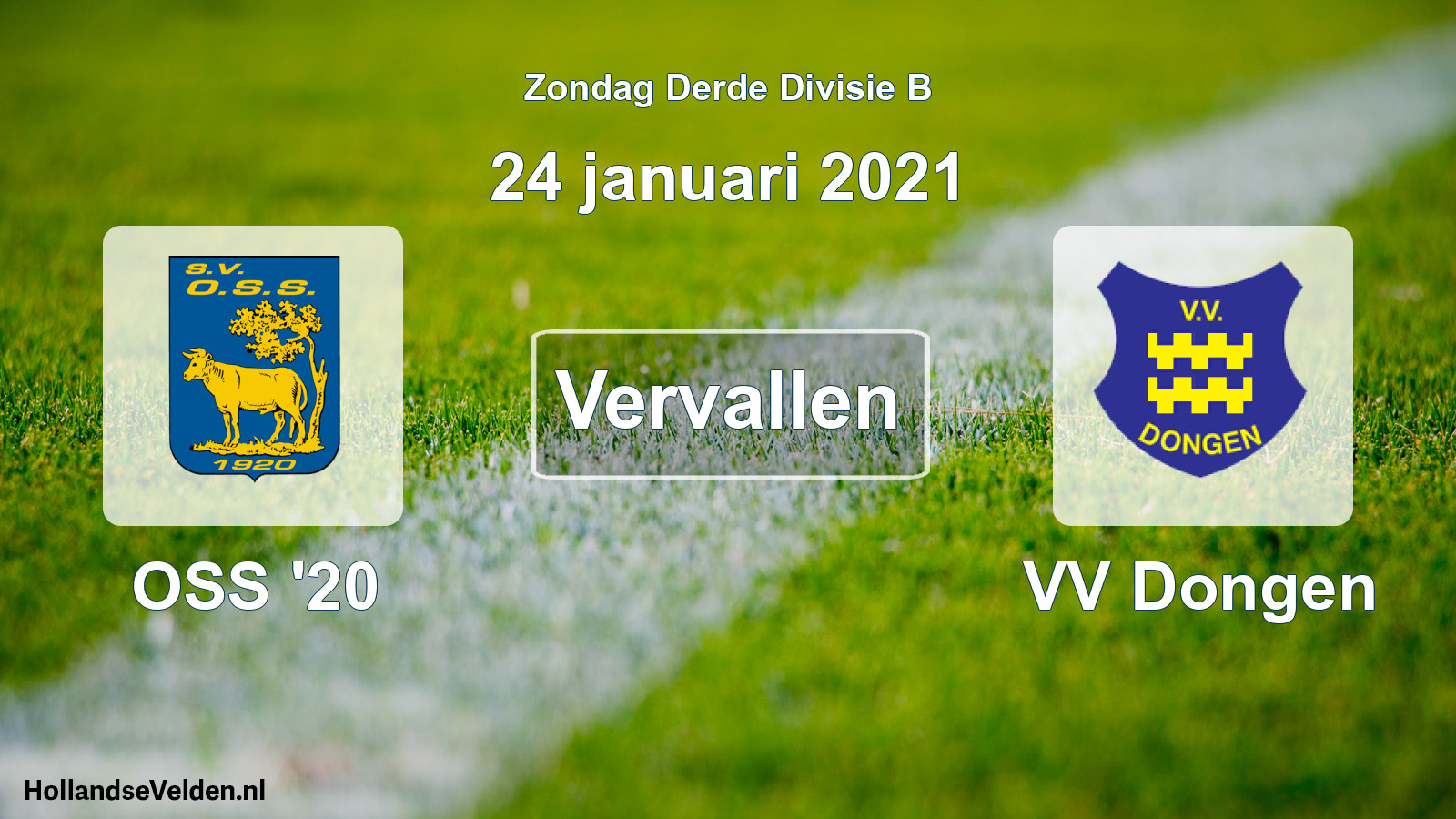 Scheduled Match: OSS '20 - VV Dongen (24 January 2021)