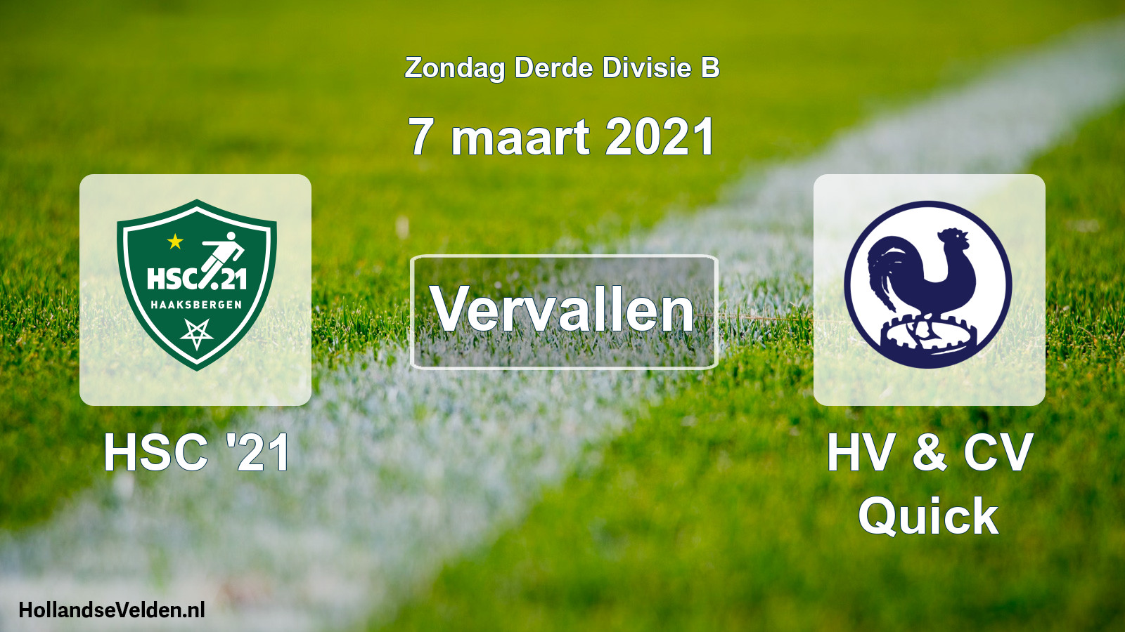 Scheduled Match: HSC '21 - HV & CV Quick (7 March 2021)