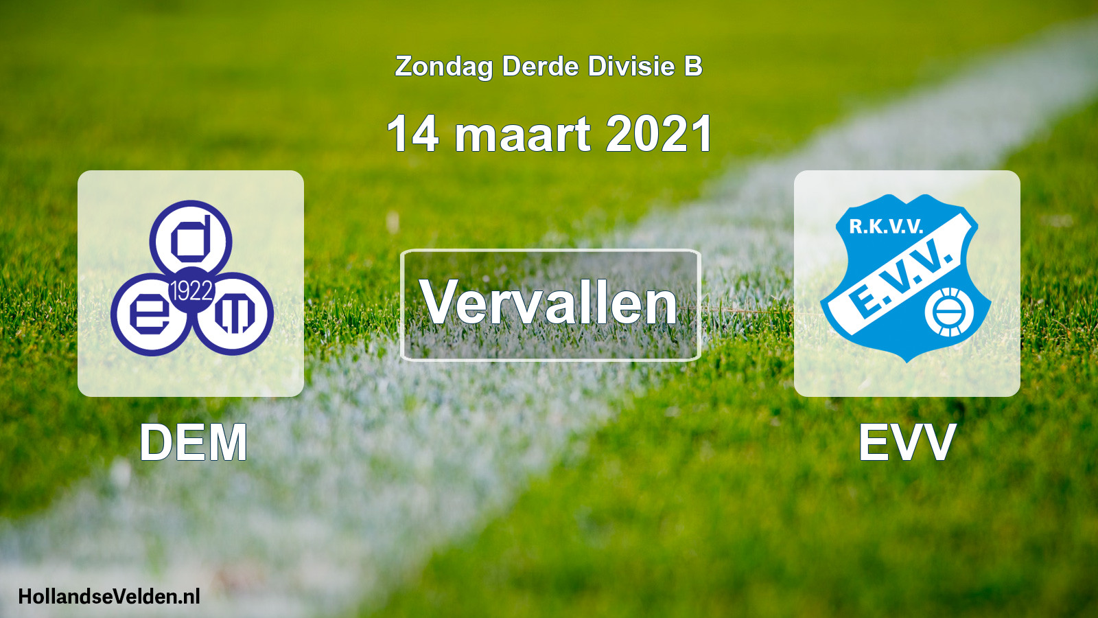 Scheduled Match: DEM - EVV (14 March 2021)