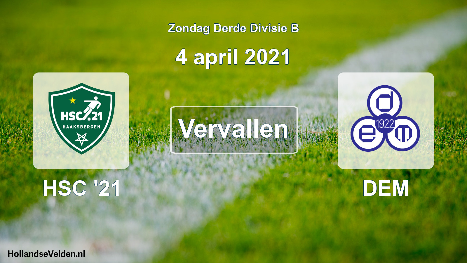 Scheduled Match: HSC '21 - DEM (4 April 2021)