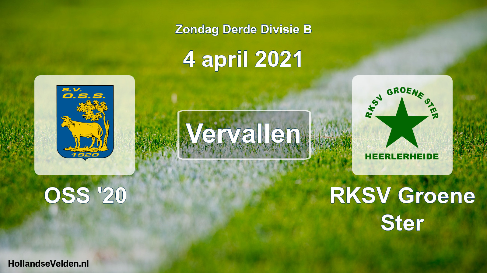 Scheduled Match: OSS '20 - RKSV Groene Ster (4 April 2021)