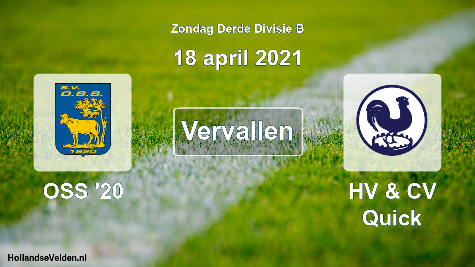 Scheduled Match: OSS '20 - HV & CV Quick (18 April 2021)